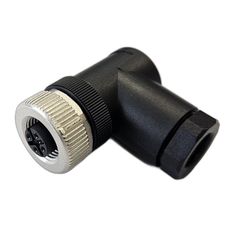 Разъем М12 5A гнездовой винт пластик. угловой резьба PG9 каб. часть СЦМ120018-05A СТЭЗ 185200138