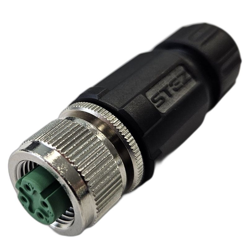 Разъем М12 4D гнездовой пайка пластик. прямой резьба PG7 каб. часть СЦМ120021-04D СТЭЗ 185200160