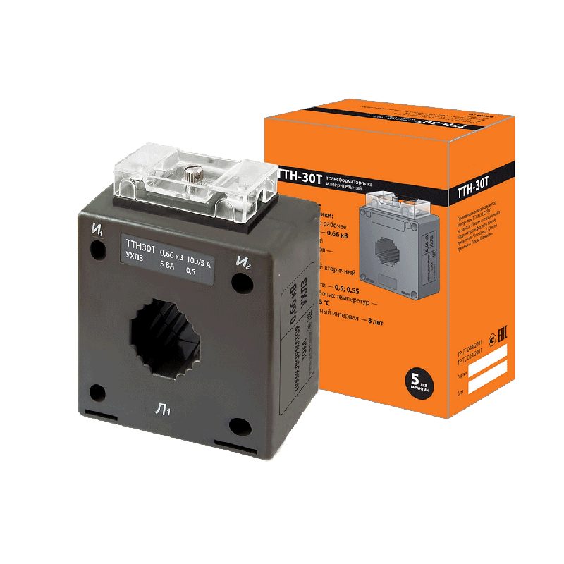Трансформатор тока измерительный ТТН-Ш 10/5- 5VA/0.5-Р TDM ОВЕН 136129