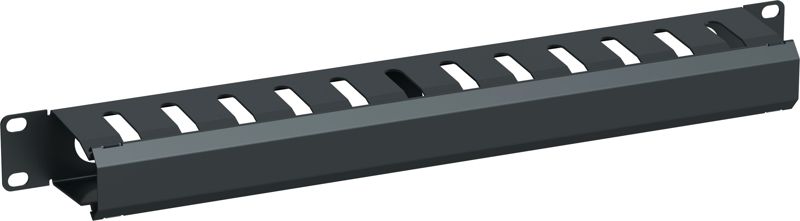 Органайзер кабельный 19дюйм 1U 12 слот. метал. с крышкой чер. by ZPAS РФ ITK ZP-CO05-1U-12-M-C-R