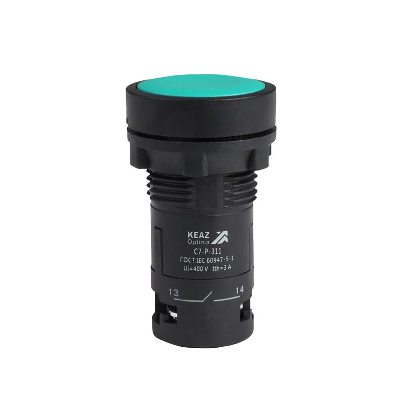 Кнопка OptiSignal Compact D22 С7-P-311 зел. 1НО+1НЗ XB7NA35 КЭАЗ 362044