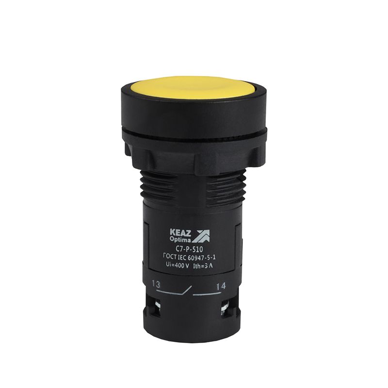 Кнопка OptiSignal Compact D22 С7-P-501 желт. 1НЗ XB7NA52 КЭАЗ 362028