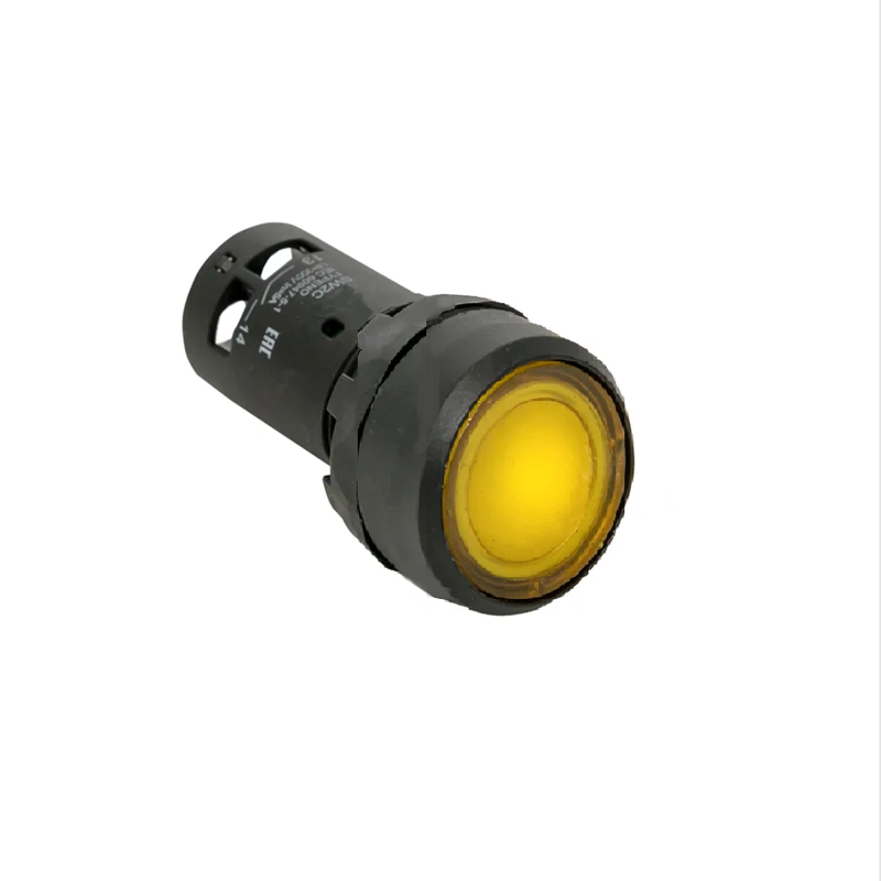 Кнопка с фиксацией с подсветкой OptiSignal Compact D22 С7-PHL-B501 желт. 1НЗ 24В AC/DC XB7NJ05B2 КЭАЗ 362107