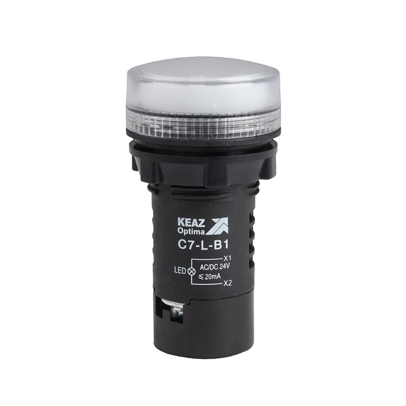 Лампа светодиодная OptiSignal Compact D22 С7-L-Q1 бел. 380В AC XB7EV01QP КЭАЗ 362163
