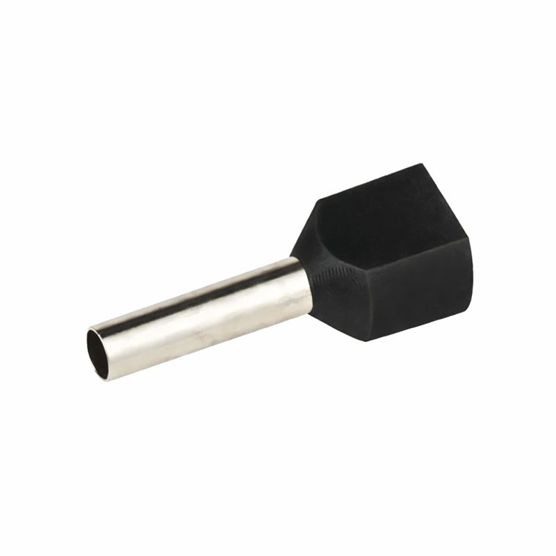 Наконечник-гильза двойная с изолир.фланцем 1.5кв.мм (НШВИ2) черн. DKC IFD2-1.5-8BK