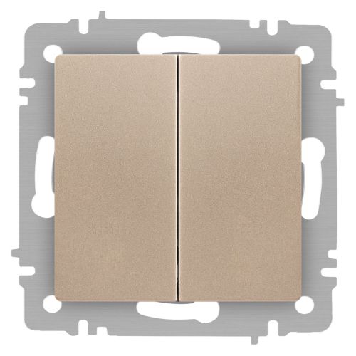 Переключатель 2-кл. СП Accent 6-107-04 10А IP20 250В AL/CU шампань Intro Б0063562