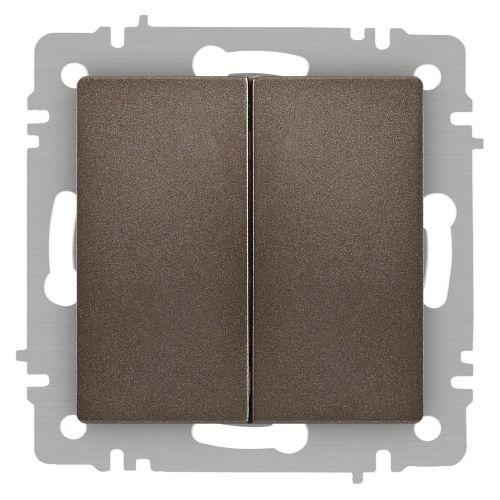 Переключатель 2-кл. СП Accent 6-107-08 10А IP20 250В AL/CU бронза Intro Б0063570