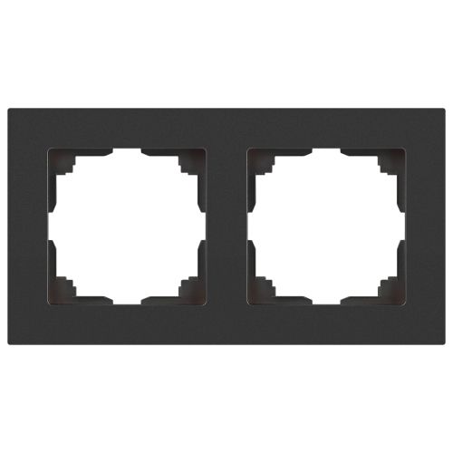 Рамка 2-м СП Accent 6-502-07 графит Intro Б0063773