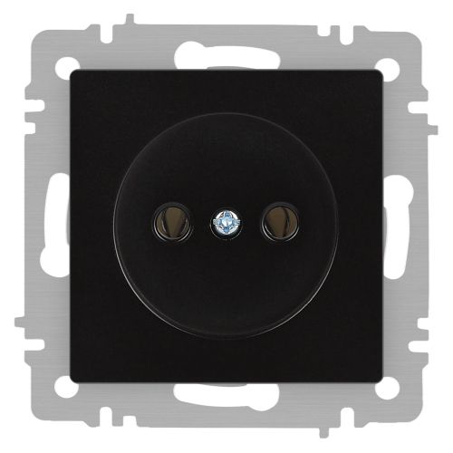 Розетка 1-м СП Accent 6-201-05 16А IP20 250В 2P антрацит Intro Б0063665