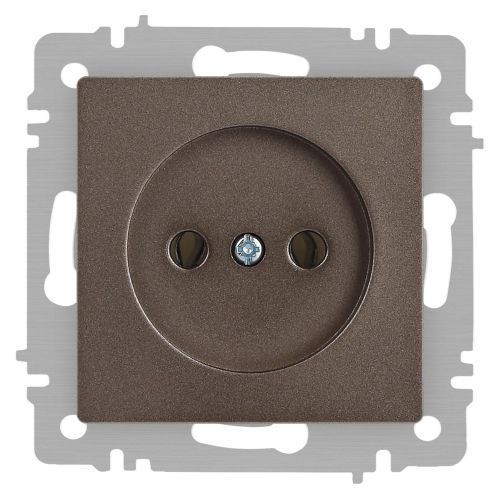 Розетка 1-м СП Accent 6-201-08 16А IP20 250В 2P бронза Intro Б0063670