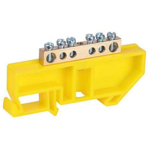 Шина NO-224-88 PE земля на DIN-изоляторе ШНИ-6х9-6-Д-желт. ЭРА Б0062859
