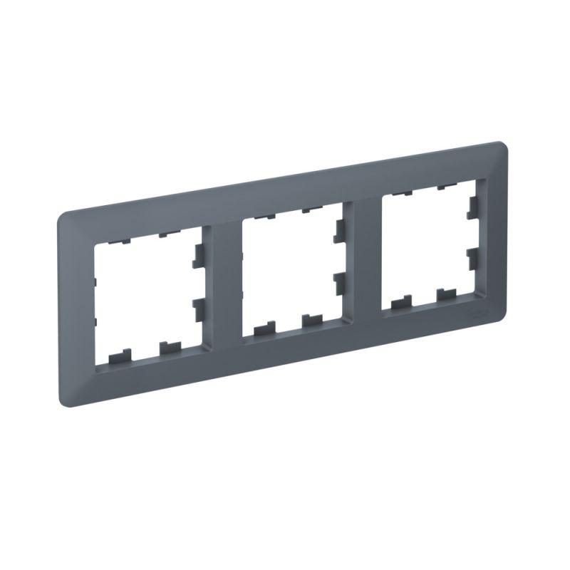 Рамка 3-м AtlasDesign Air грифель/дым. черн. SE ATN220703