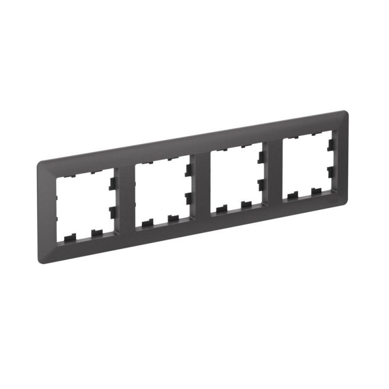 Рамка 4-м AtlasDesign Air базальт/дым. черн. SE ATN221404