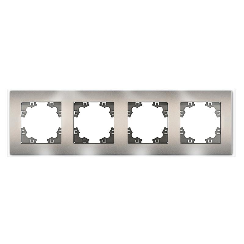 Рамка 4-м Афина стеклянная мокко UNIVersal 2287