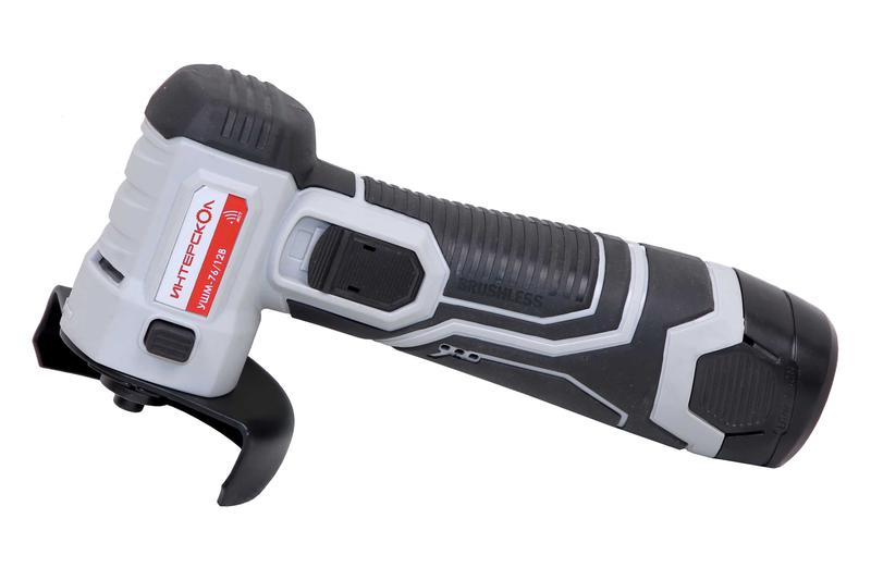 Машина шлифовальная угловая аккумуляторная бесщеточная УШМ-76/12В Li-ion АПИ-Т (картон без аккум. и ЗУ) ИНТЕРСКОЛ 644.0.0.70