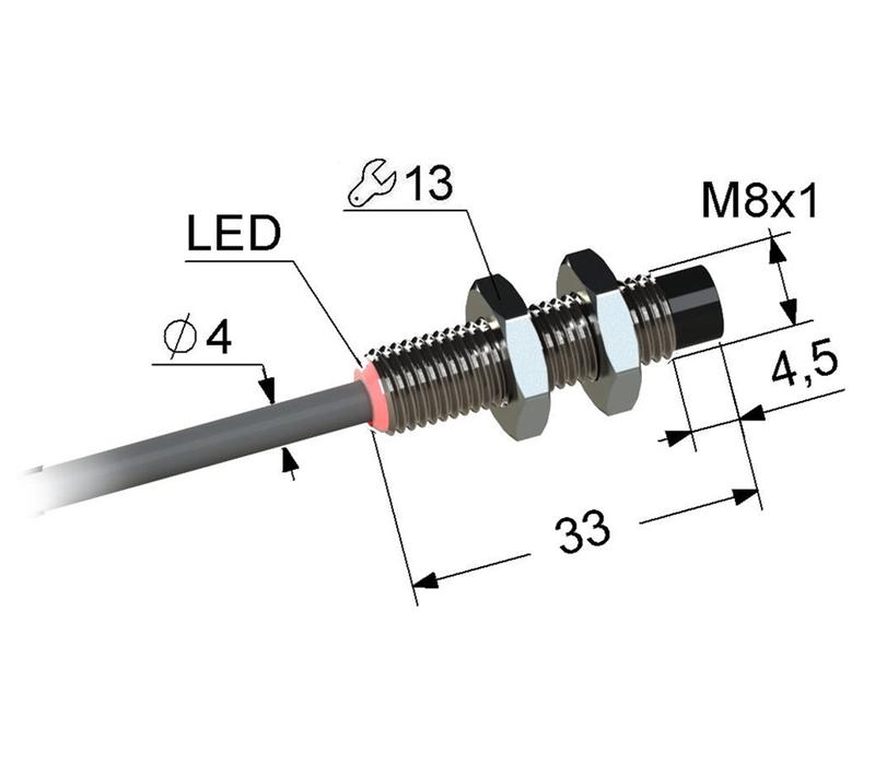 Выключатель бесконтактный PS2-08M33-3N21-K МЕГА-К A8010-80086951