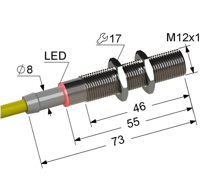 Выключатель бесконтактный PS2-12M73-2B21-Z (ВБ2.12М.73.2.2.1.Z) МЕГА-К A8010-80088245
