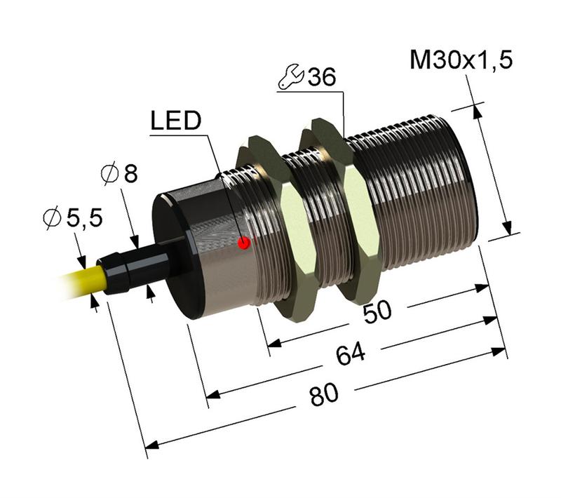 Выключатель бесконтактный PS2-30M80-10B21-Z (ВБ2.30М.80.10.2.1.Z) МЕГА-К A8010-80088207