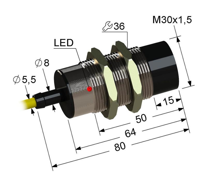 Выключатель бесконтактный PS2-30M80-15N31-Z (ВБ2.30М.80.15.3.1.Z) МЕГА-К A8010-T58983465