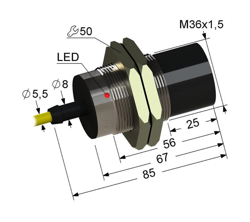 Выключатель бесконтактный PS2-36M85-20N11-Z (ВБ2.36М.85.20.1.1.Z) МЕГА-К A8010-80087446
