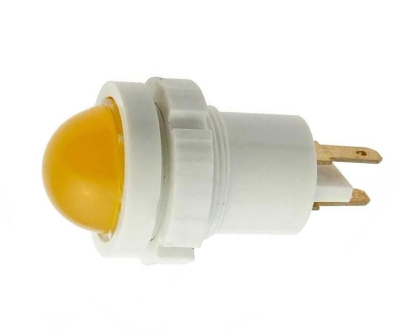 Лампа светодиодная СКЛ-12Б-Ж-2-220 220В 50Гц/пост. диаметр посадочного отверстия 22мм УХЛ2.1 желт. Реле и Автоматика A8021-78106340