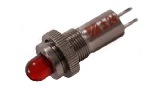 Лампа светодиодная СКЛ-17.3А-К-2-28-МК метал. корпус выводы жесткие под пайку 28В 50Гц/пост. диаметр посадочного отверстия 8мм УХЛ2.1 красн. Реле и Автоматика A8021-82694321