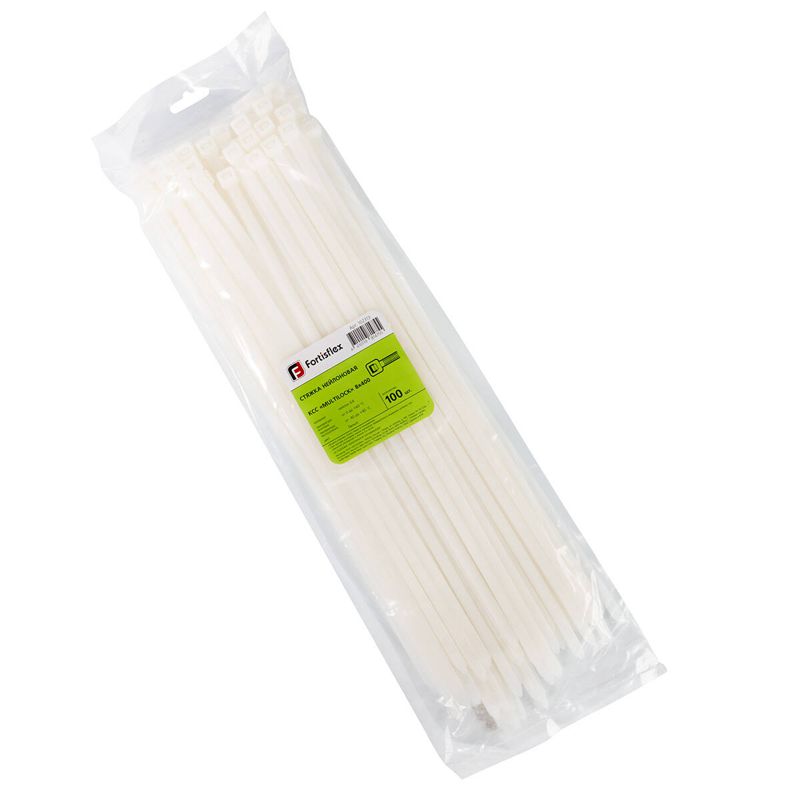 Хомут нейлоновый КСС MULTILOCK 8х400 бел. (уп.100шт) Fortisflex 102313