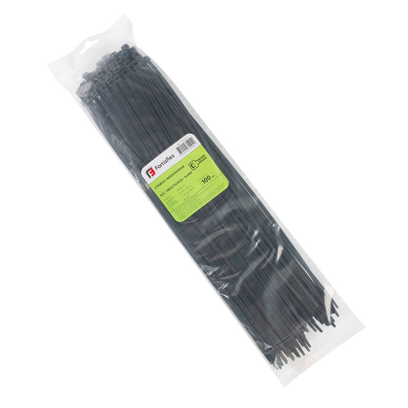 Хомут нейлоновый КСС MULTILOCK 5х400 черн. (уп.100шт) Fortisflex 102323