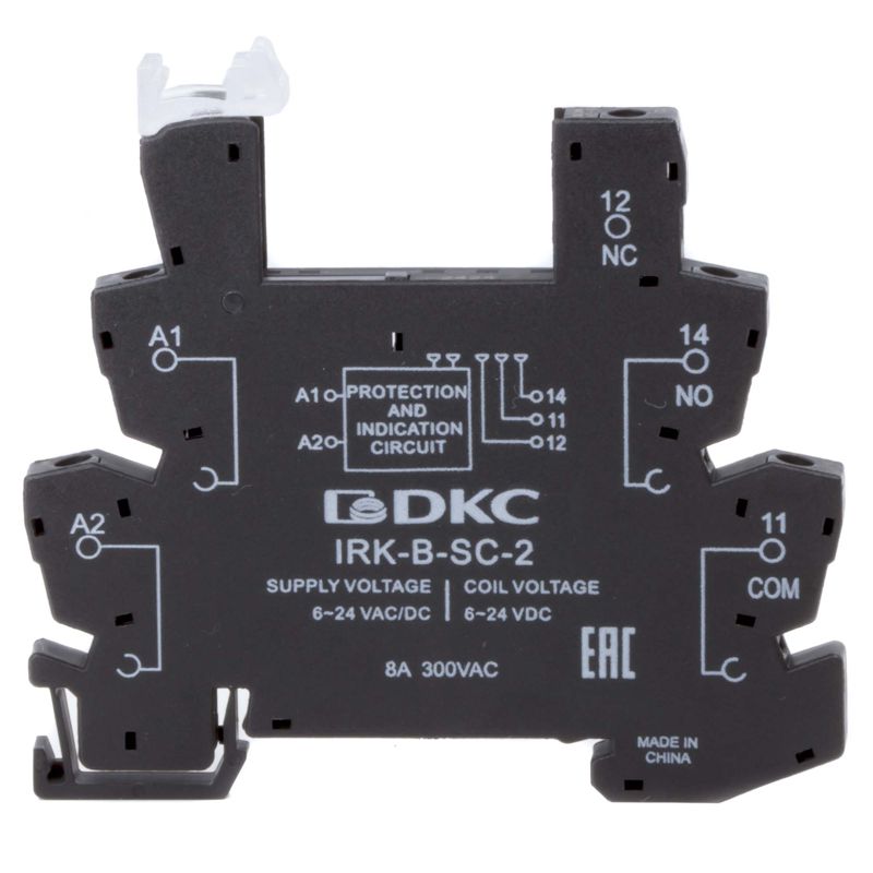Колодка ультратонкая для реле RIS вх. напр. 48В AC/DC винт. клеммы DKC IRK-B-SC-3
