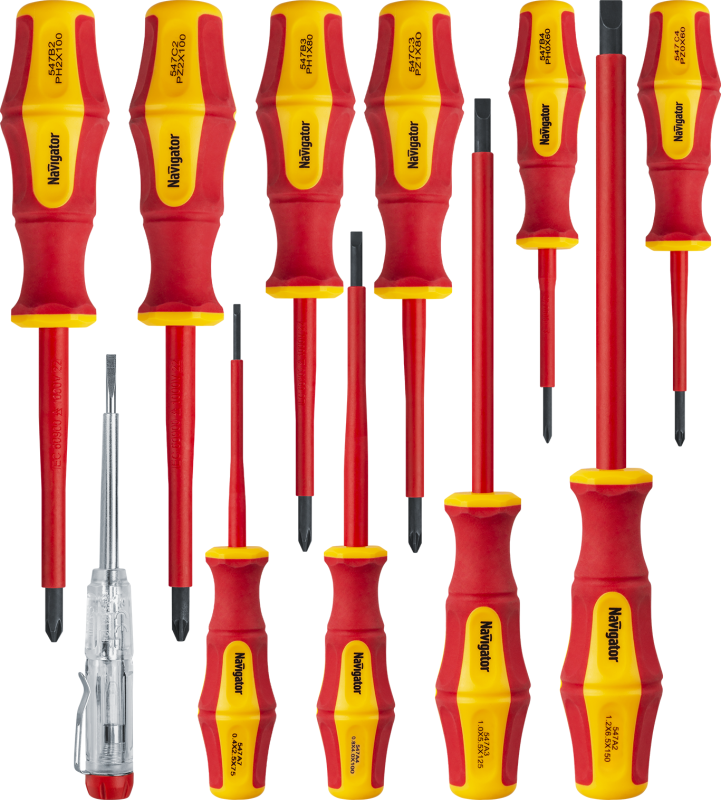 Набор отверток диэлектрических NHT-Оtd03-H11 (11шт) Navigator 95 265