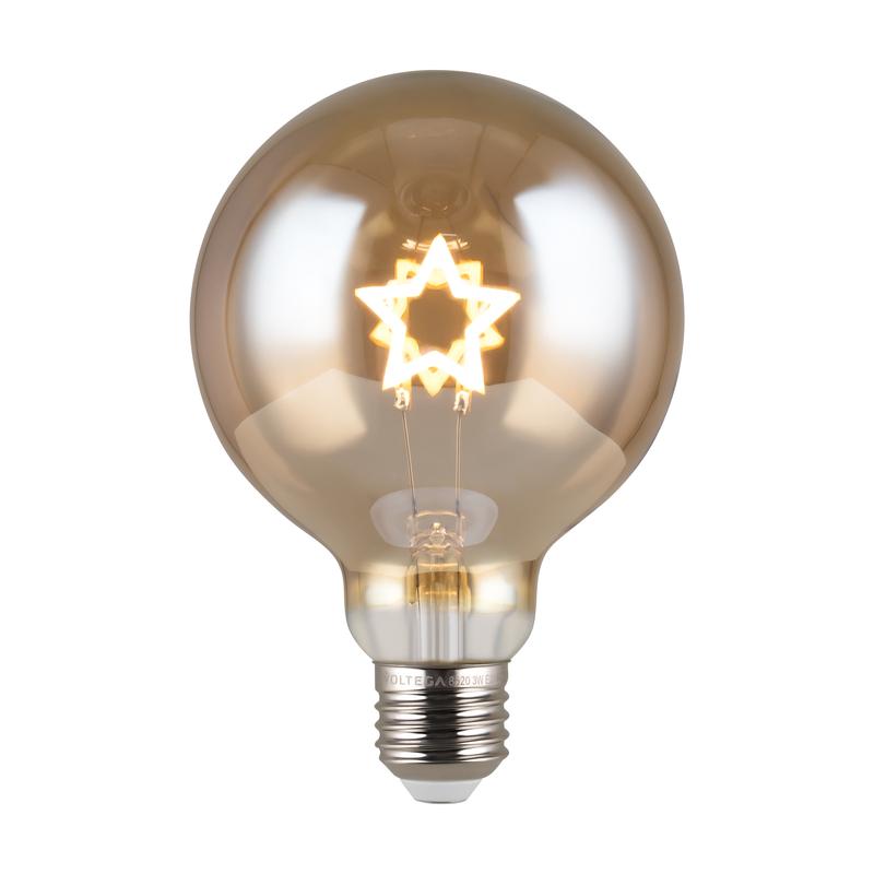 Лампа светодиодная филаментная Loft 271 G125 3Вт 2700К E27 Voltega 8520