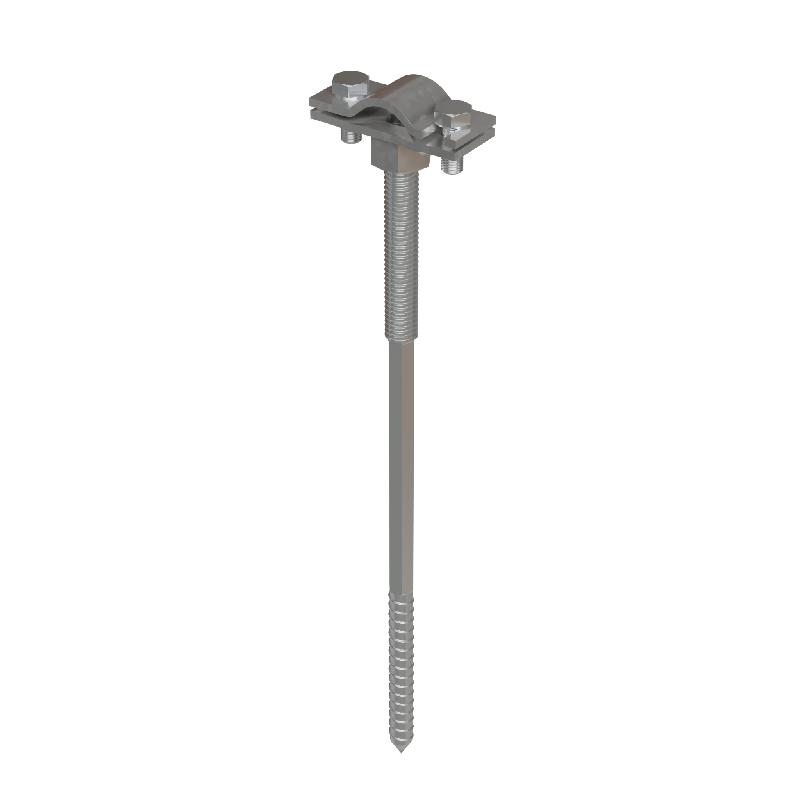 Держатель вкручиваемый для прутка d6-10мм со шпилькой М8 L180мм DPV-SM8-180-D6-10 TD КМ MA0728