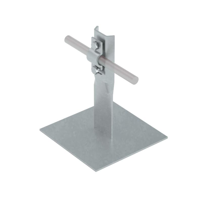 Держатель приклееваемый болтовой для прутка PDBBO-H150-D5-10 d5-10мм без отверстий в основании H150мм КМ MA0511