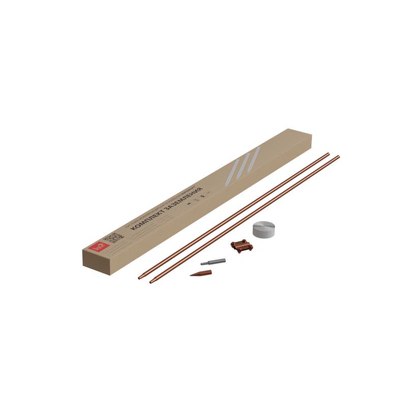 Комплект заземления из 2 стержней d16мм L=3м безмуфтовый (конус морзе) KTZ-D16-L3 SCU КМ MA0794