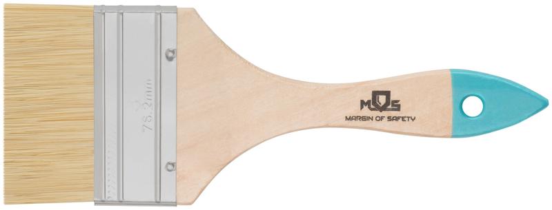 Кисть флейцевая натур. светлая щетина деревянная ручка 3дюйм (75мм) MOS 00707М