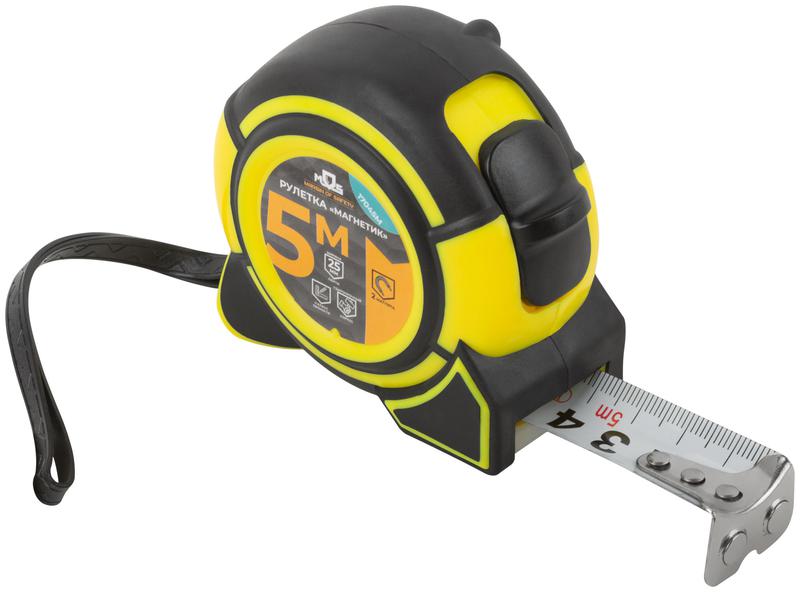 Рулетка Магнетик 5мх25мм MOS 17045М