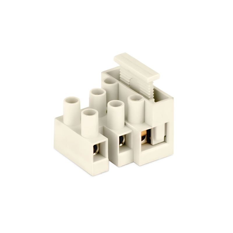 Колодка клеммная винтовая 2х4кв.мм 32А полипропилен 450В с 1 плавк. вставкой DKC 1332