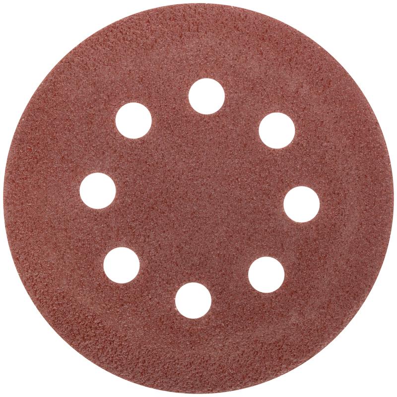 Круг шлифовальные с отверстиями (липучка) алюминий-оксидные 125мм Р 40 (уп.5шт) MOS 39832М
