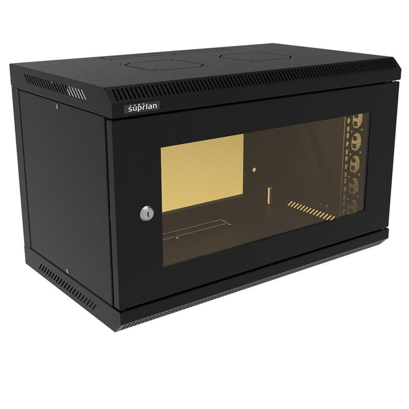 Шкаф телекоммуникационный настенный ТВС-6U-600-350-МР-9005 SUPRLAN 05-2061-B