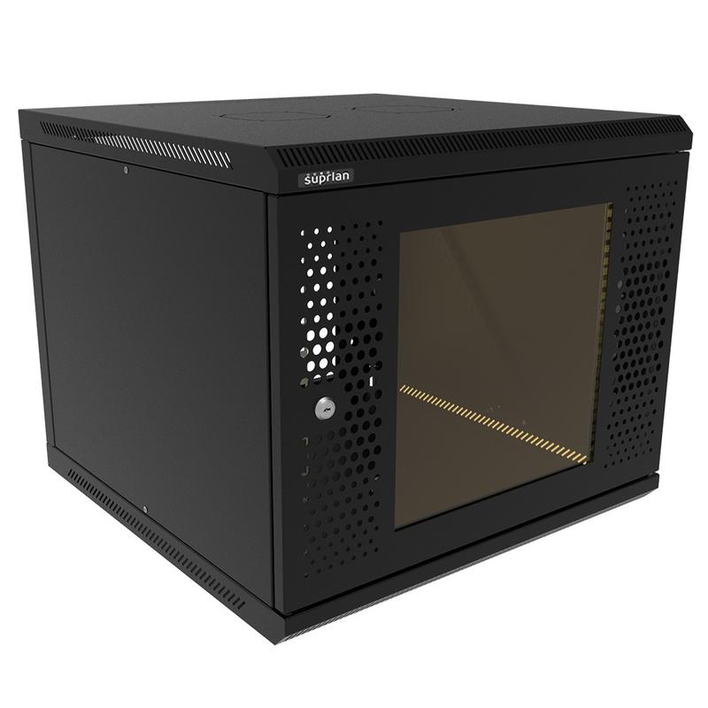 Шкаф телекоммуникационный настенный ТВС-9U-600-600-С+П-9005 SUPRLAN 05-2099-B