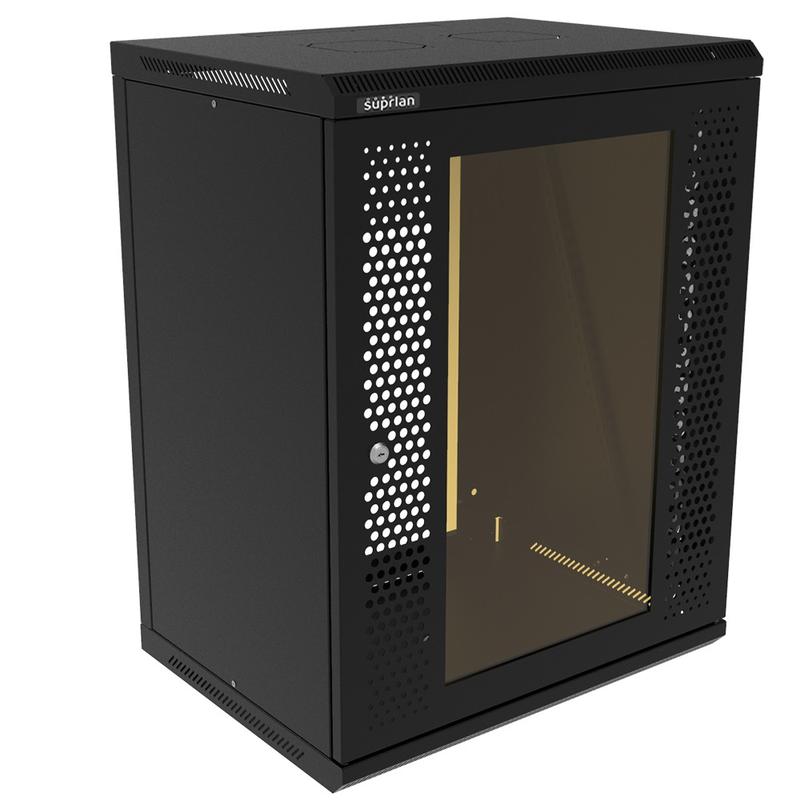 Шкаф телекоммуникационный настенный ТВС-15U-600-450-С+П-9005 SUPRLAN 05-2151-B