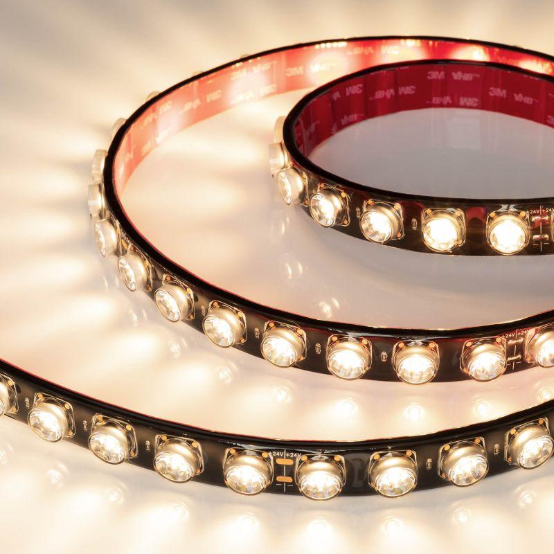 Лента светодиодная FLT-PS-A42-BLACK-23mm 24V Warm 3000К 21Вт/м IP67 15deg герметичная (уп.5м) Arlight 049300