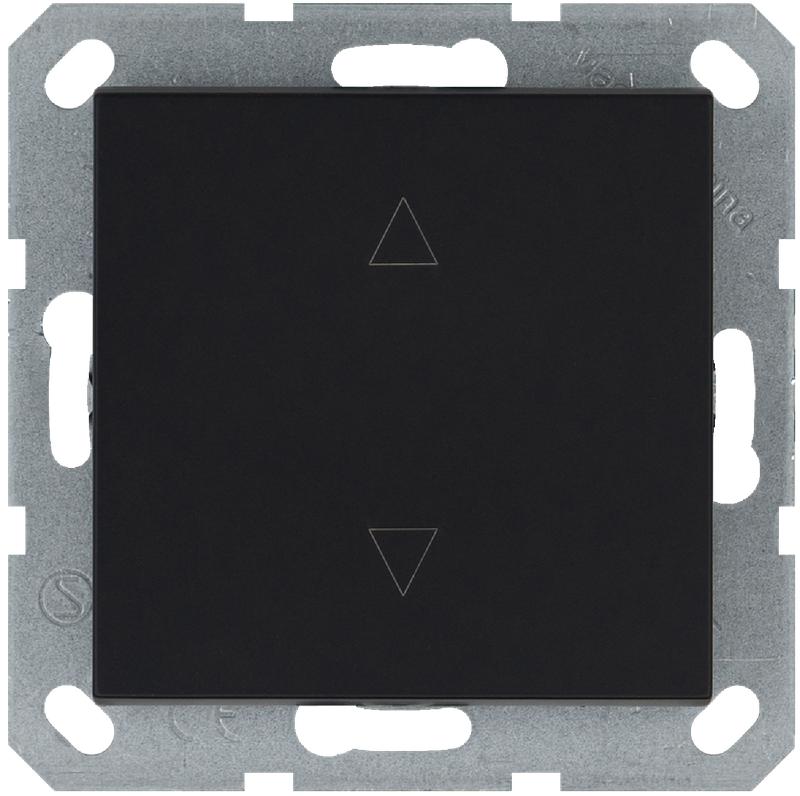 Выключатель для жалюзи 1-кл. 10А IP20 механизм черн. матовый soft touch Jasmart G3018PB