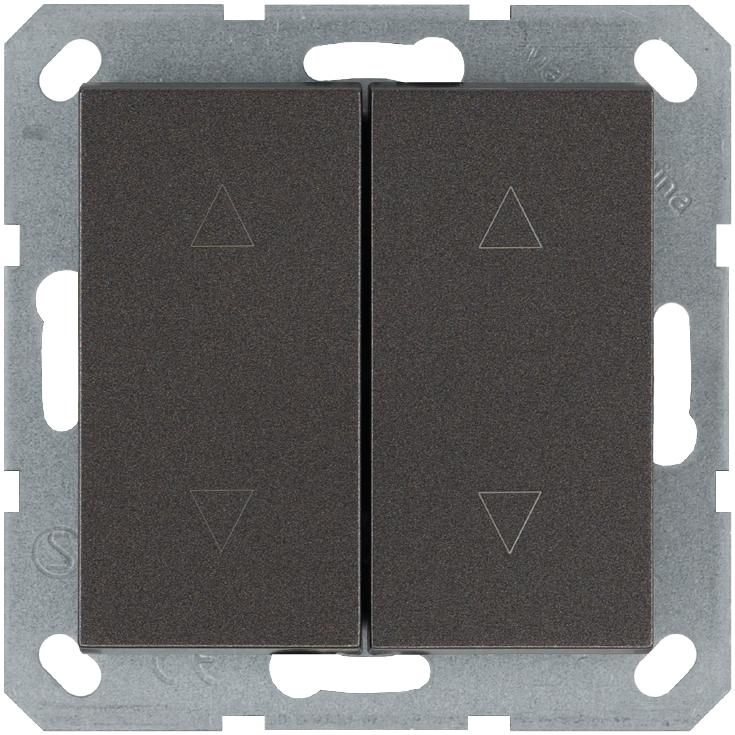 Выключатель для жалюзи 2-кл. 10А IP20 механизм мокко Jasmart G3028Z