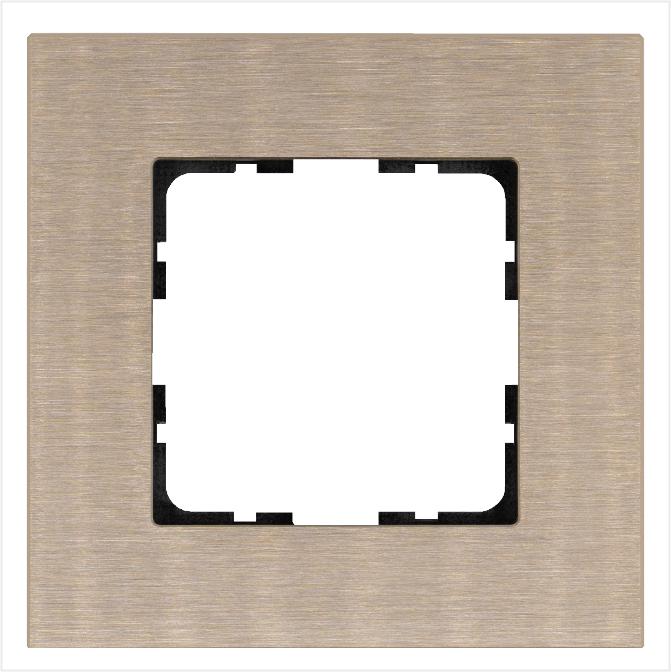 Рамка 1-м G-Metal метал. алюм. шампань Champagne Gold Jasmart G1001AG