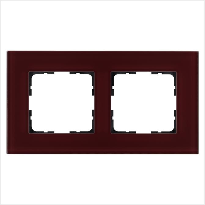 Рамка 2-м G-Glass стекло гранат. JasmartG1002GH