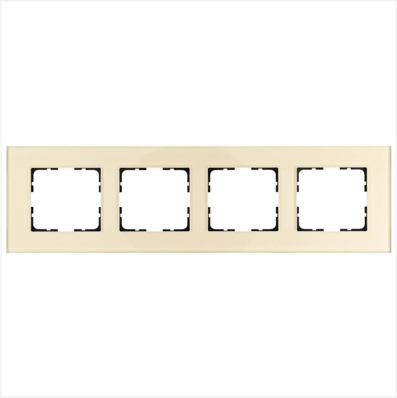 Рамка 4-м G-Glass стекло шампань Champagne Gold Jasmart G1004GG