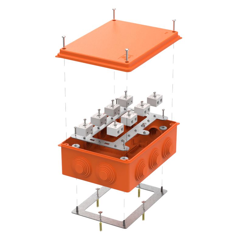 Коробка огнестойкая ОП Е15-Е120 RAL2004 200х150х75 Промрукав 40-0320-FR10.0-16