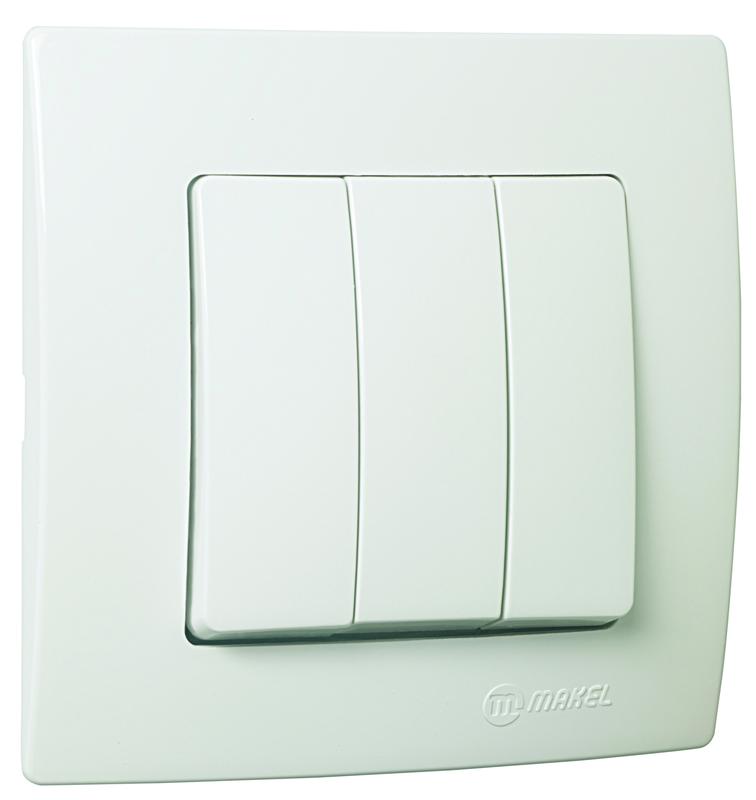 Выключатель 3-кл. Lillium 1вх. 3вых. Makel 32001091