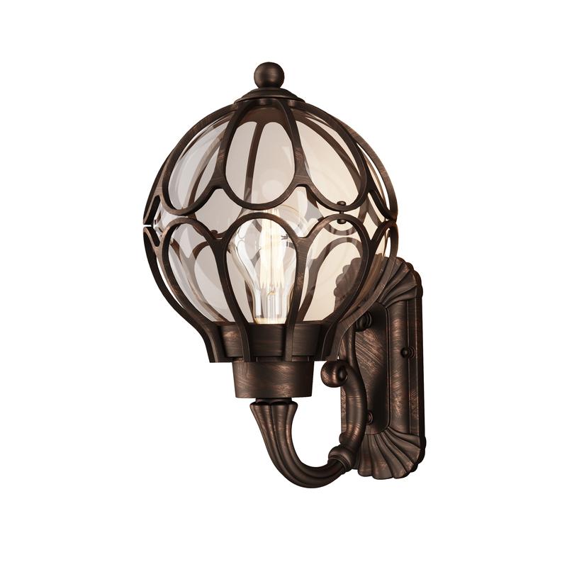 Светильник Via 1х60Вт E27 IP44 бра настен. Maytoni O024WL-01G